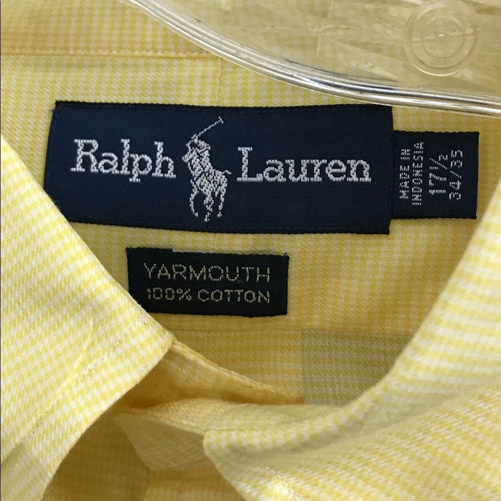 Like New Ralph Lauren Yellow Gingham Button Down XXL